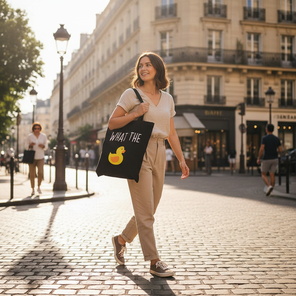 Tote Bag Canard "What The Duck" | Designproducten en originele cadeaus