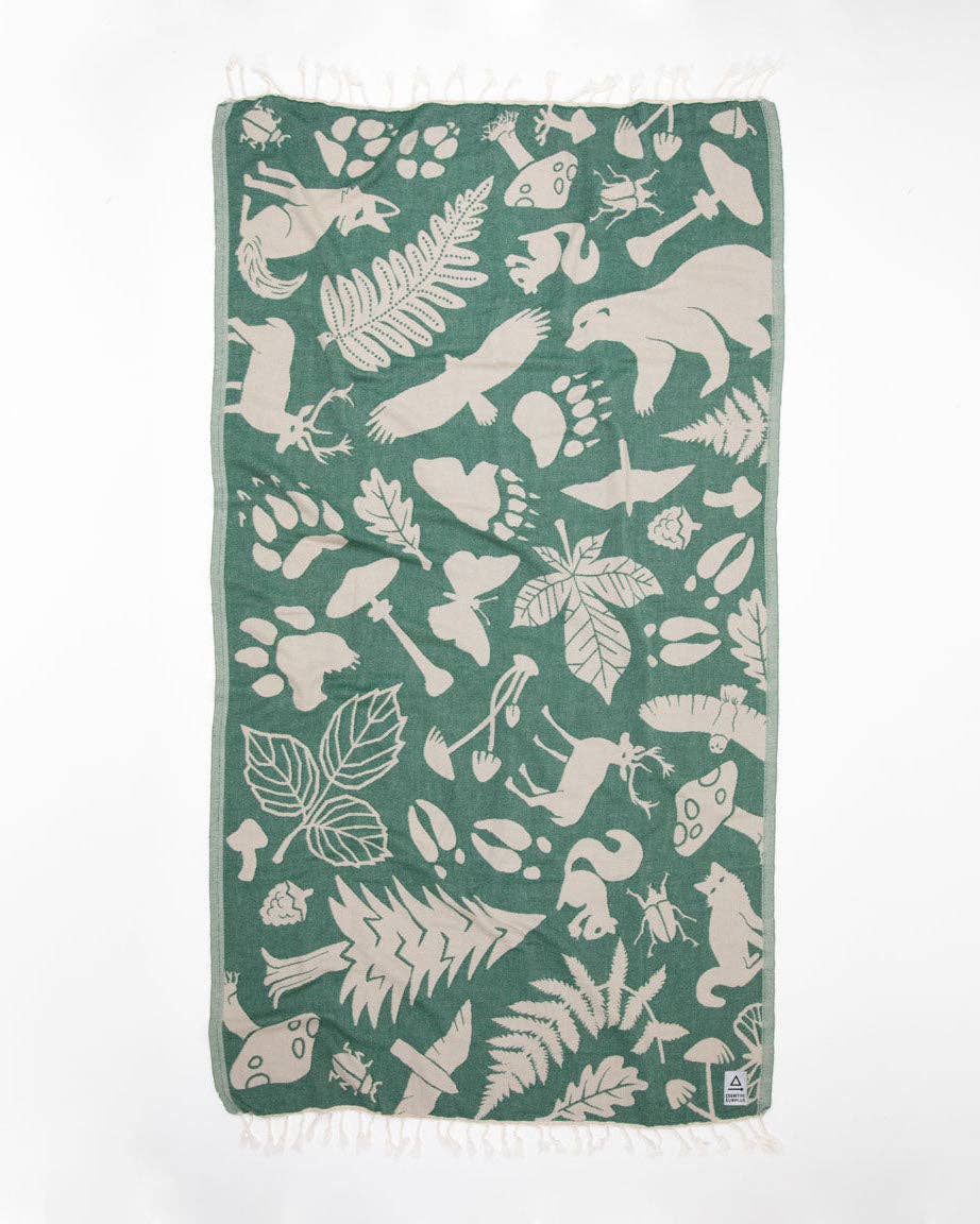 Oggetto regalo di design – Serviette turque – Woodland Forest – produit scientifique Cognitive Surplus EU, vue 2