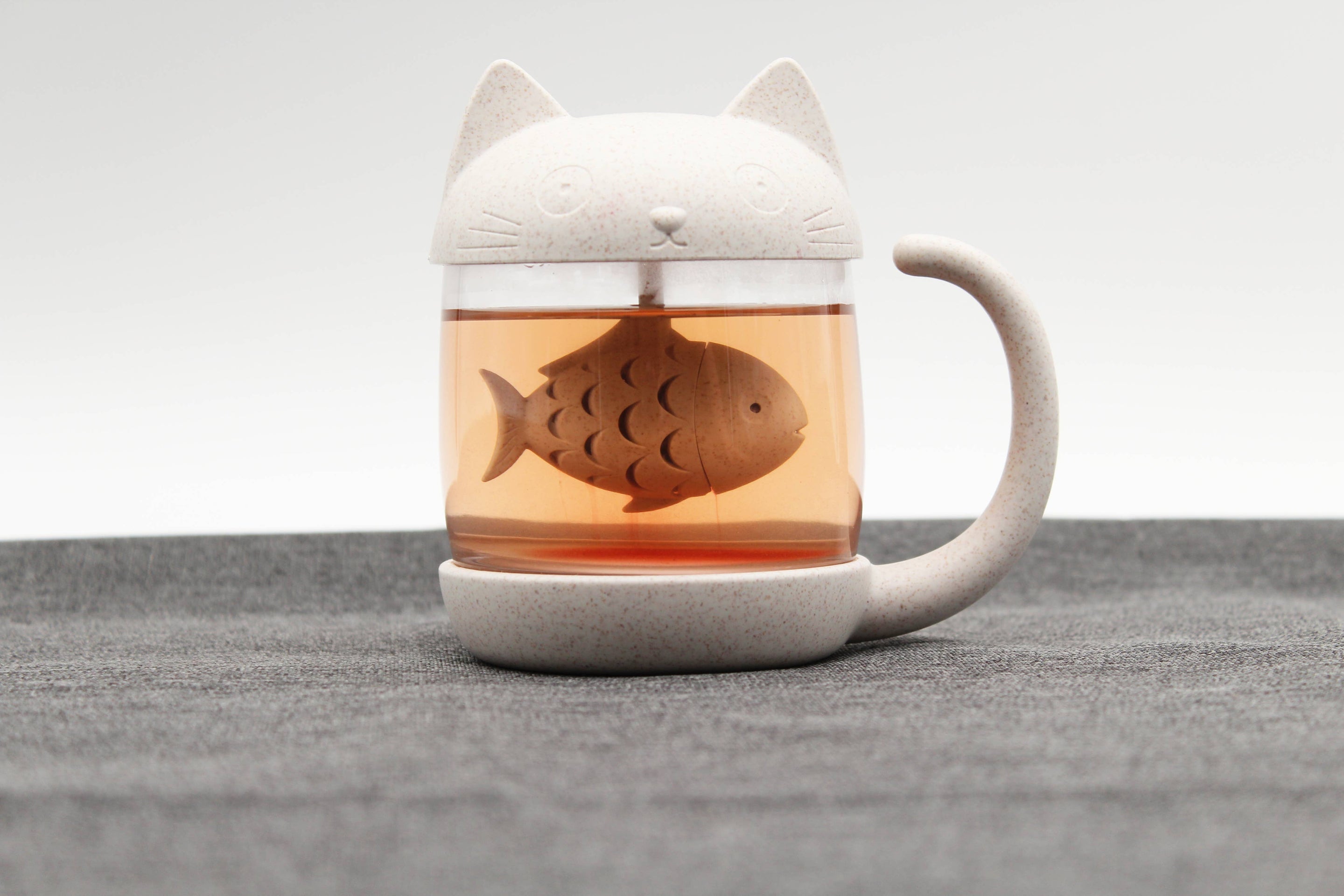 Tasse à thé Chat avec infuseur Poisson | Design e regali originali