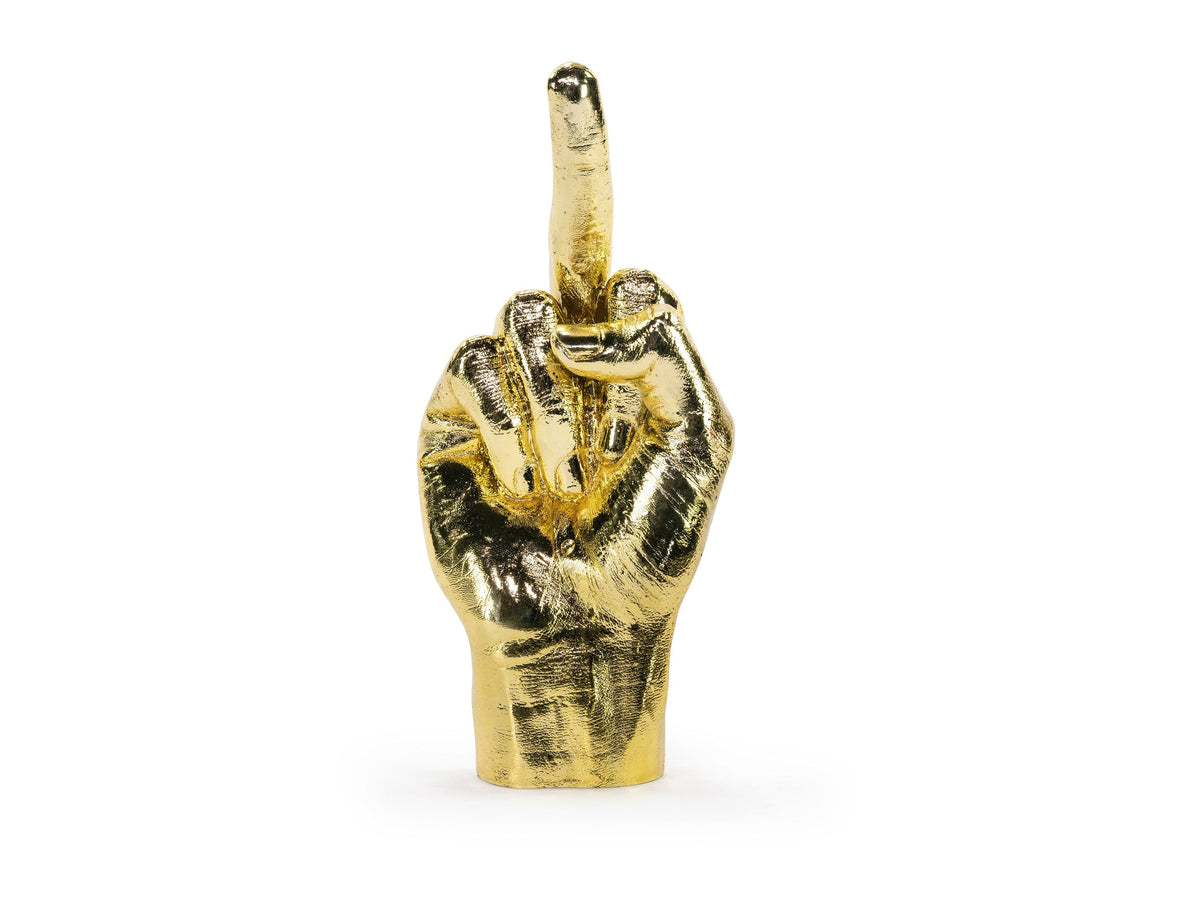 Sculpture Main The Finger Dorée – Bitten