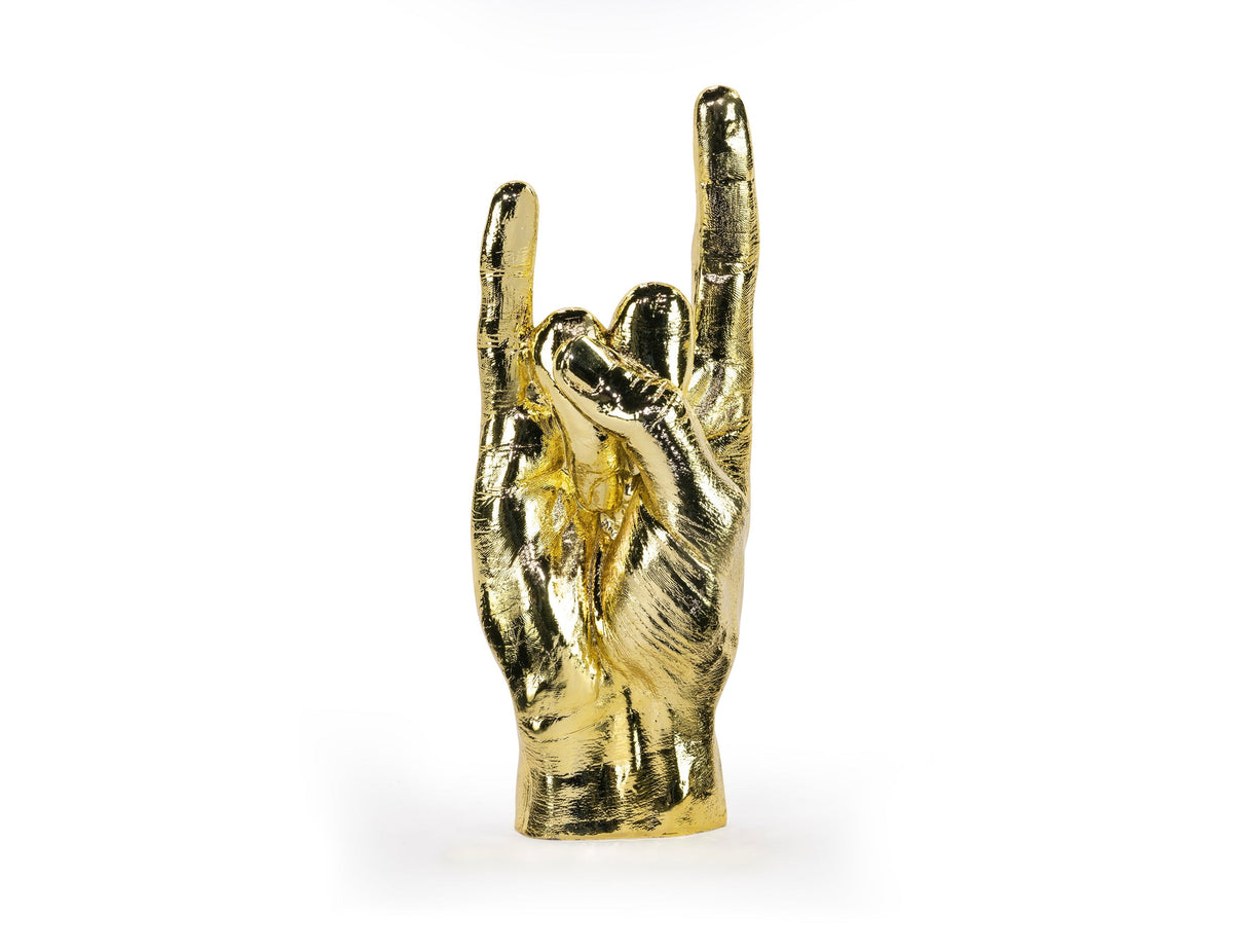Sculpture Main You Rock Dorée – Bitten