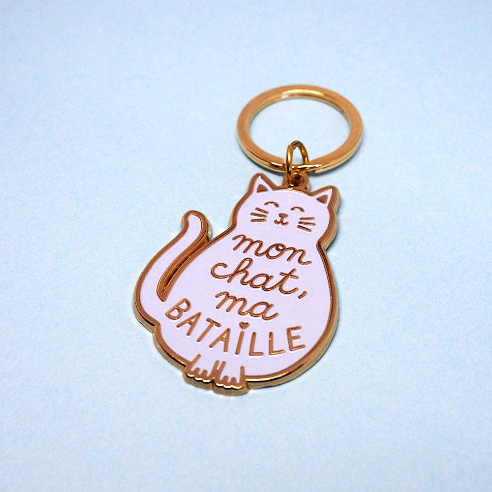 Porte-Clés "Mon Chat, Ma Bataille" | Designproducten en originele cadeaus