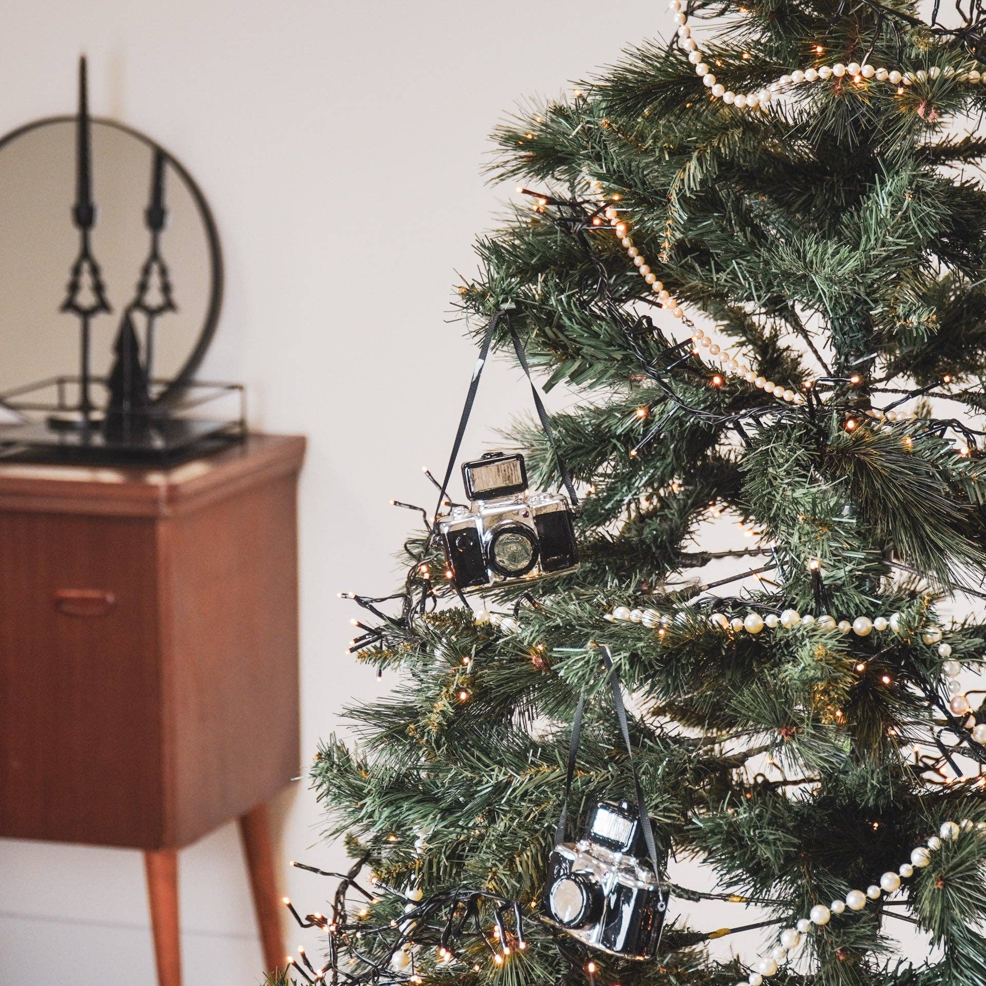 Christbaumkugel Retro-Kamera