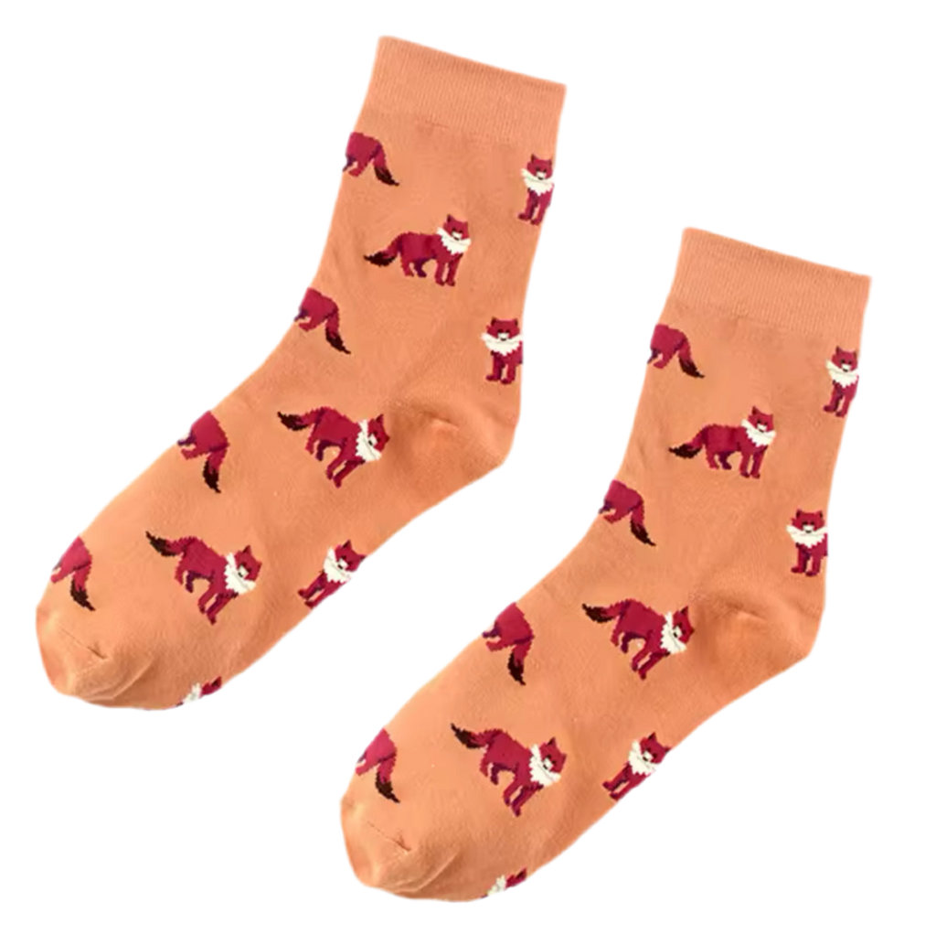 Regalo de diseño – chaussettes oranges renards mrcol