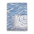 Coastal Blue Waves Throw Blanket - 125 x 150 cm