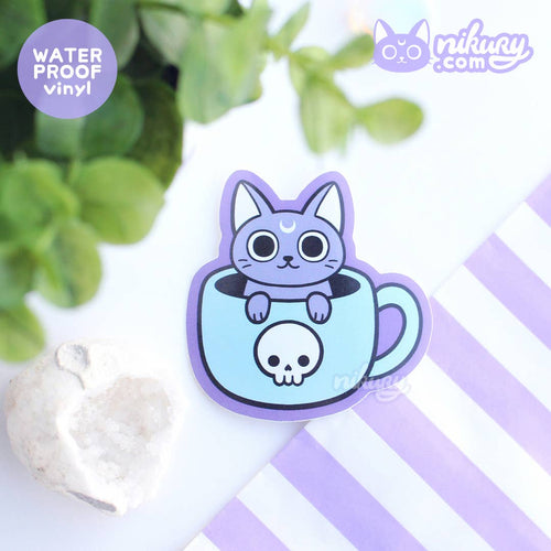 Oggetto regalo di design – autocollant chat black meowgic nikury 