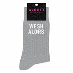 Chaussettes à Paillettes Wesh Alors Argent