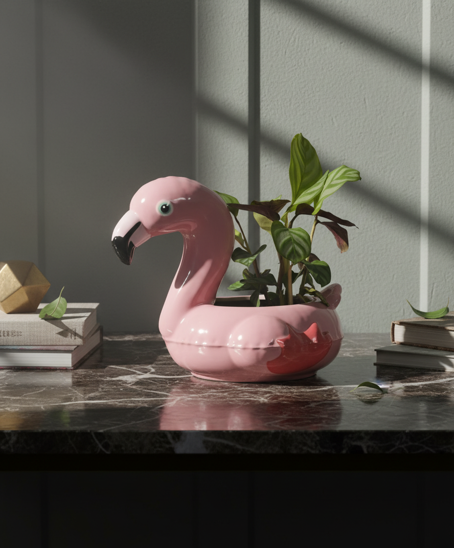 Pot Flamant Rose Flottant