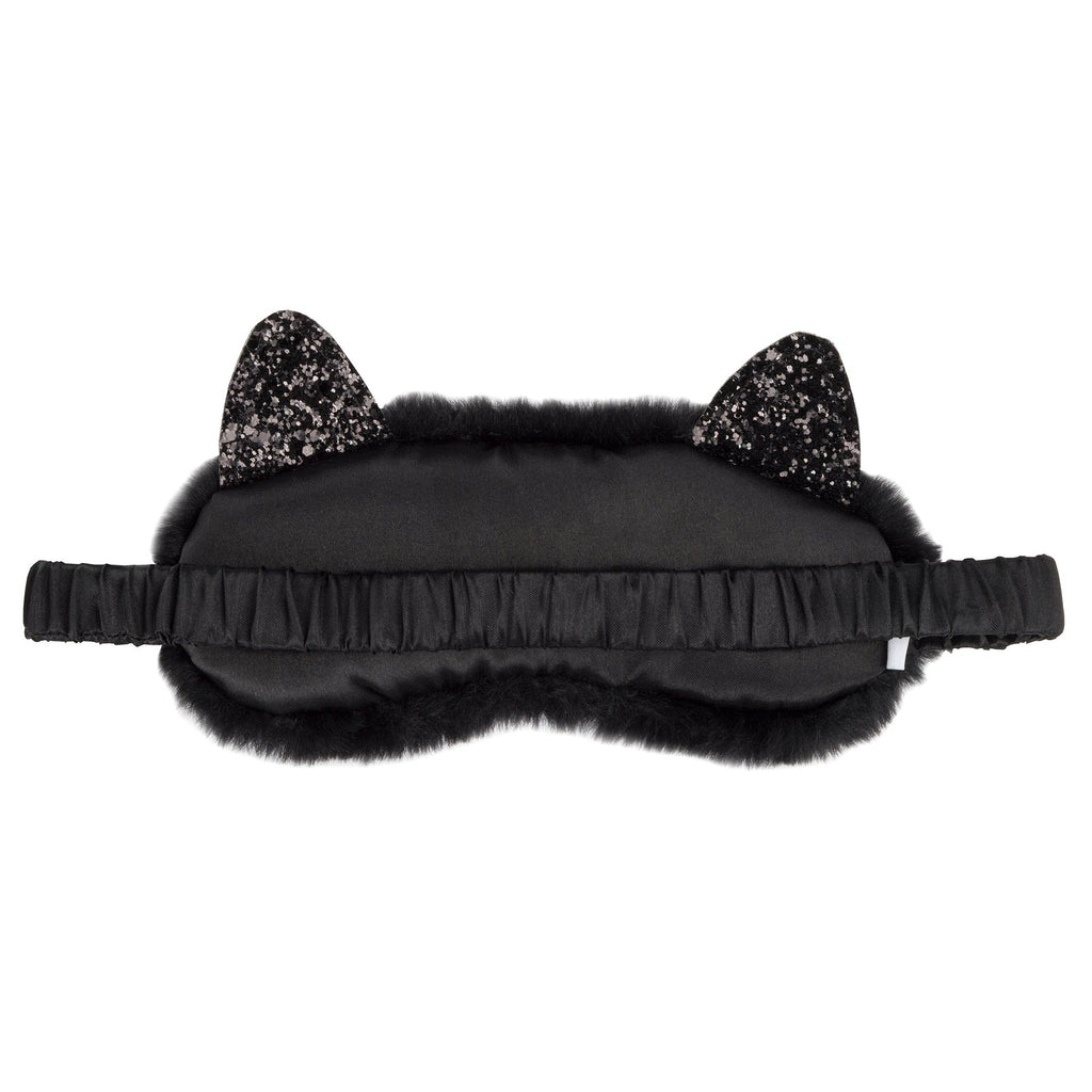 Masque de sommeil peluche – chat noir