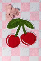 Tapis de bain tufté cerise