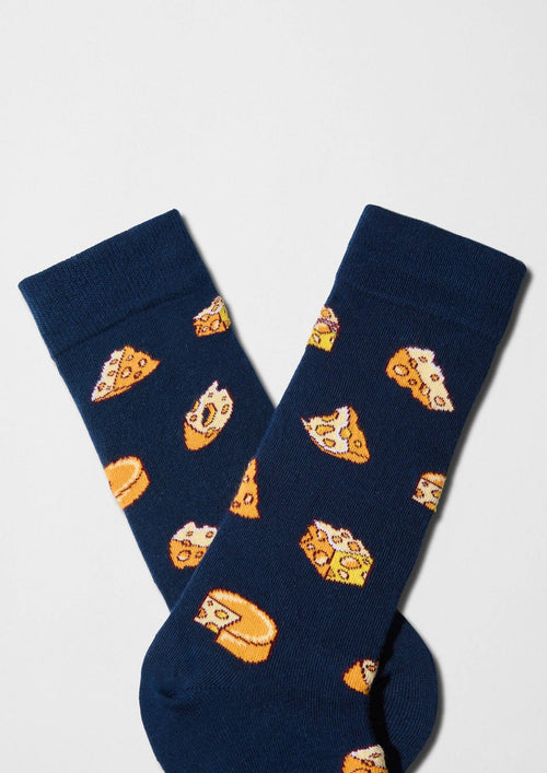 BeCheese Navy - Chaussettes coton biologique: Bleu / 36/40