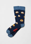 Chaussettes BeGarfield Faces Navy | Designproducten en originele cadeaus