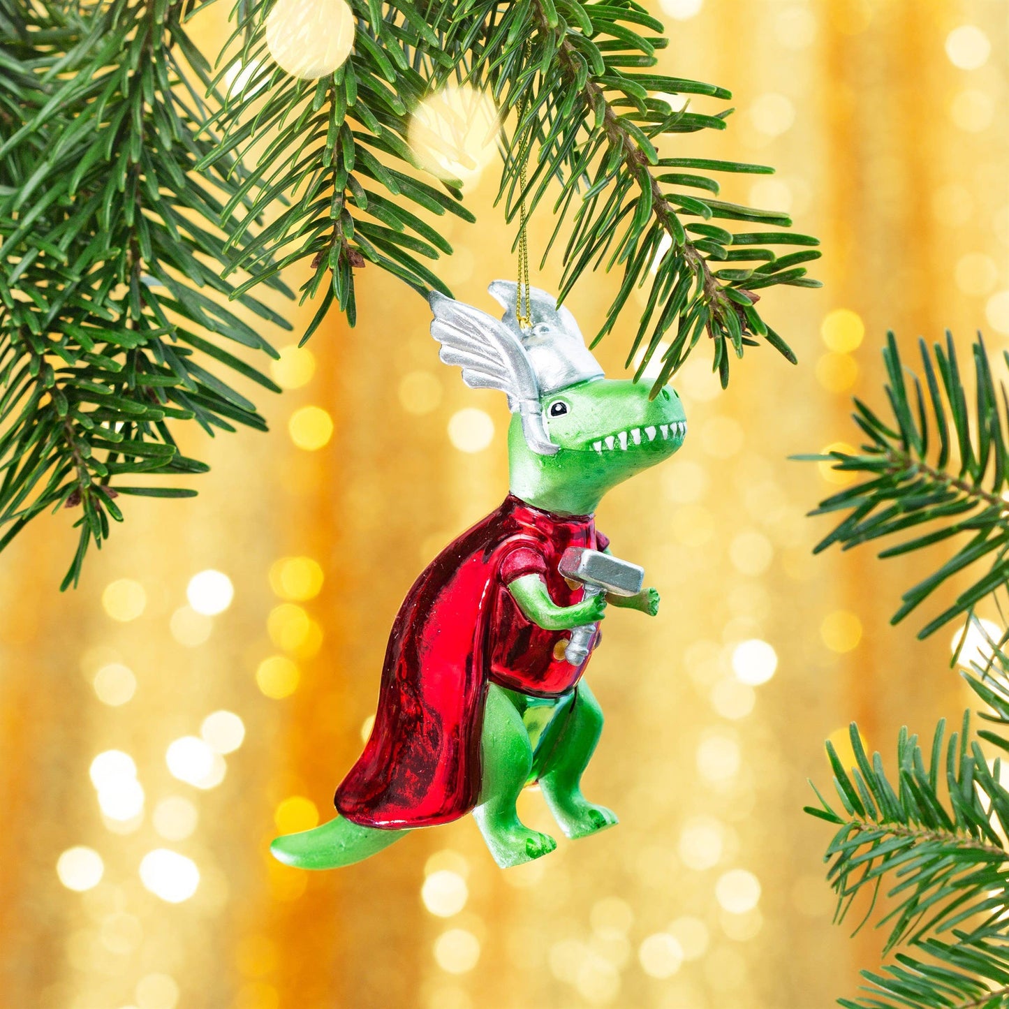 Boule de Noël T-Rex en Thor