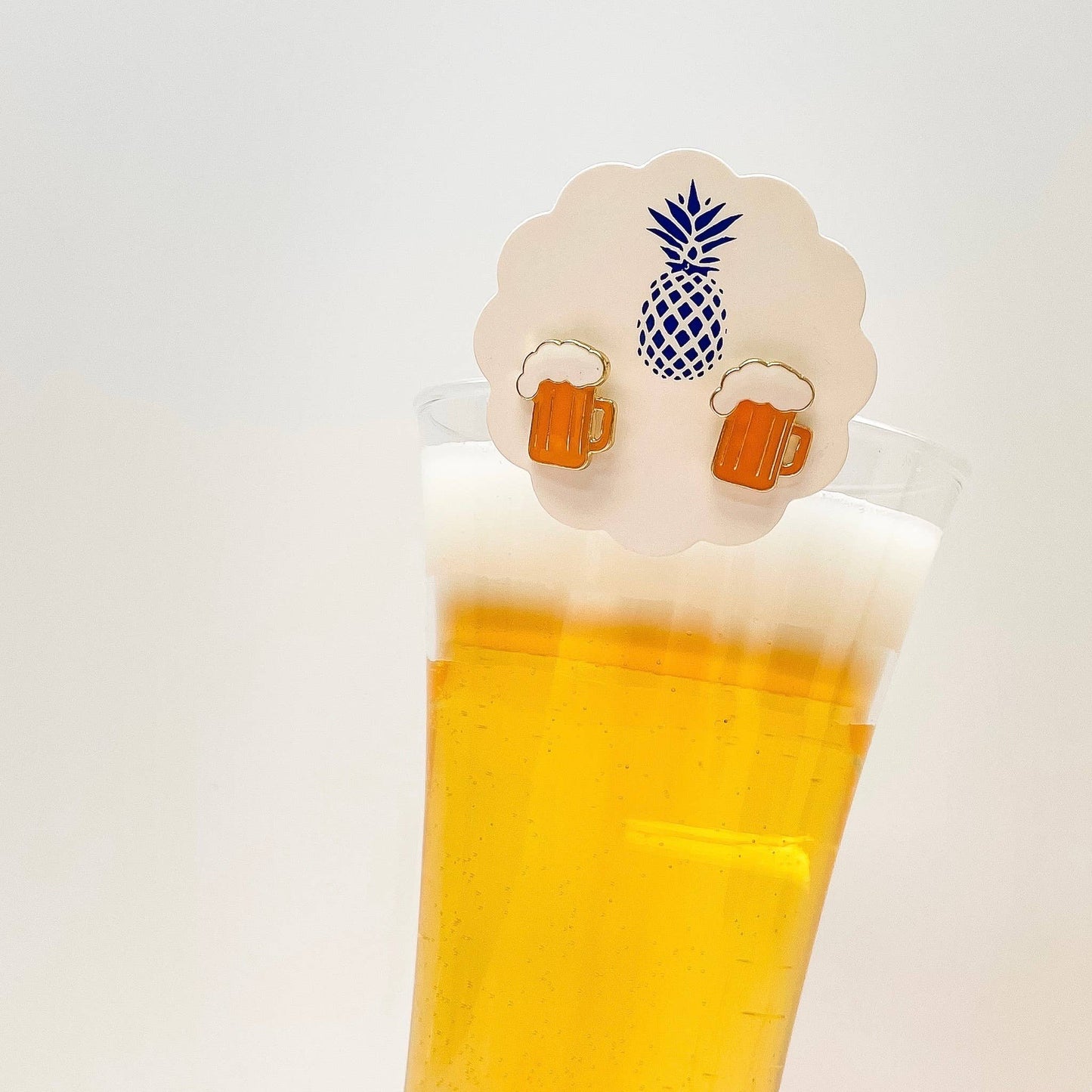 Beer Signature Enamel Stud Earrings