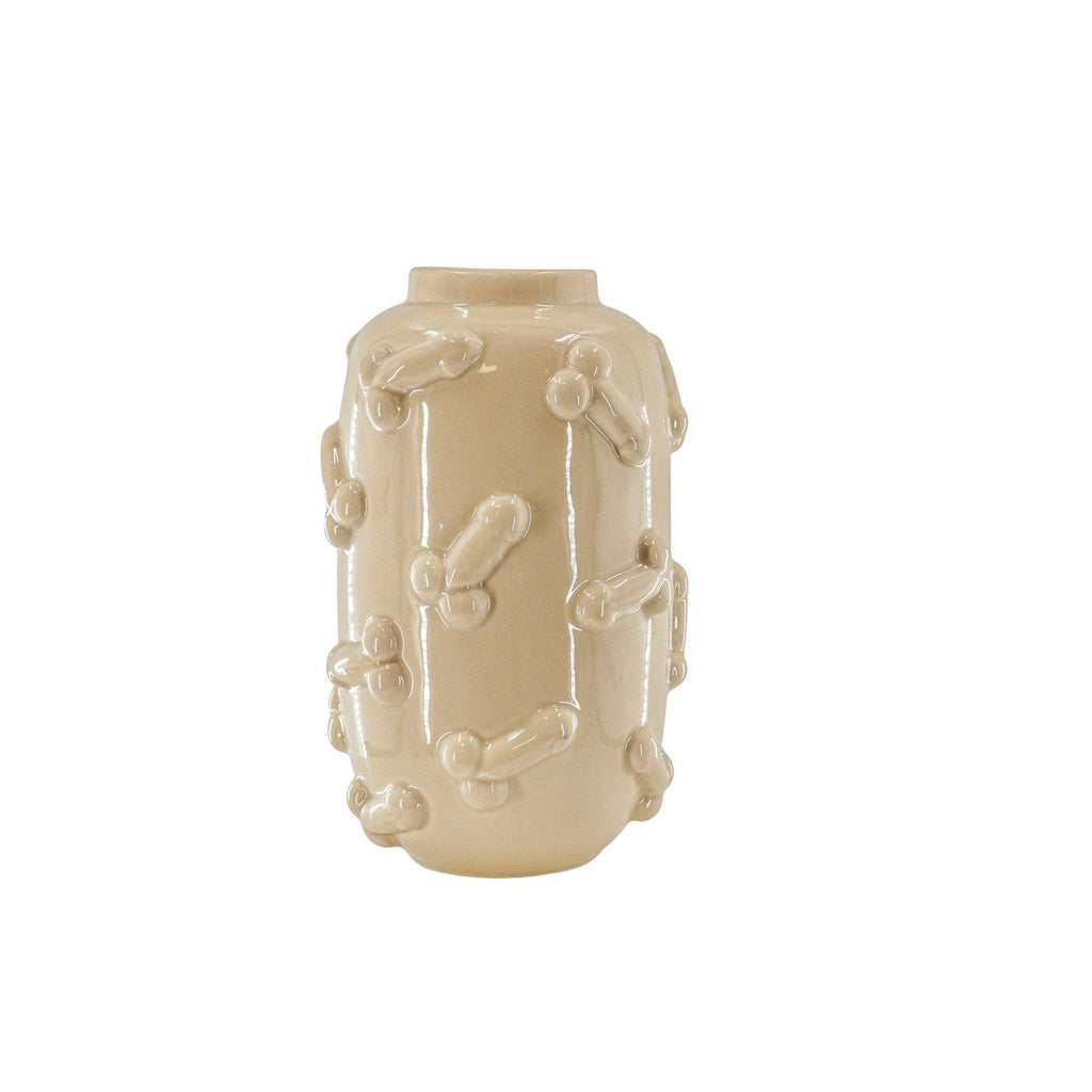 Vase - Dick - Céramique - Beige - 17x17x27cm