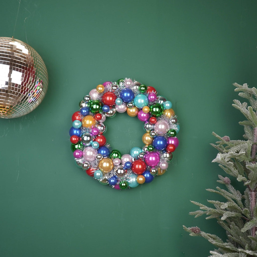 Weihnachtskranz - Weihnachtskugeln - Mehrfarbig