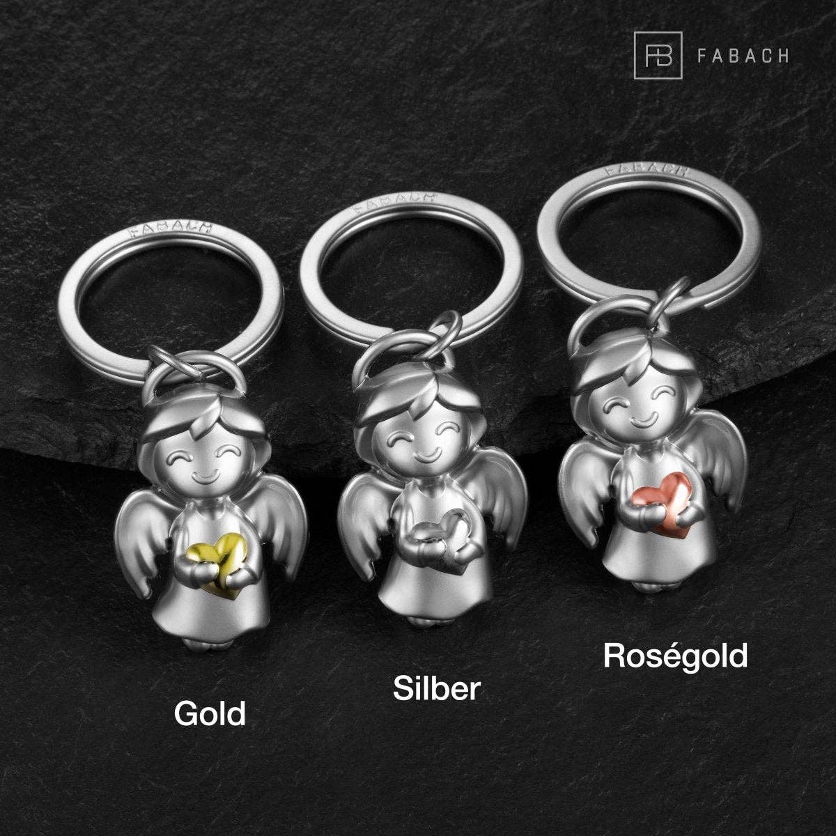 Porte-clés Ange Gardien « Shiny » avec Cœur