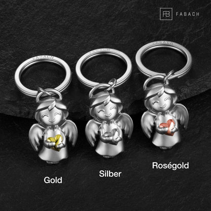 Porte-clés Ange Gardien « Shiny » avec Cœur