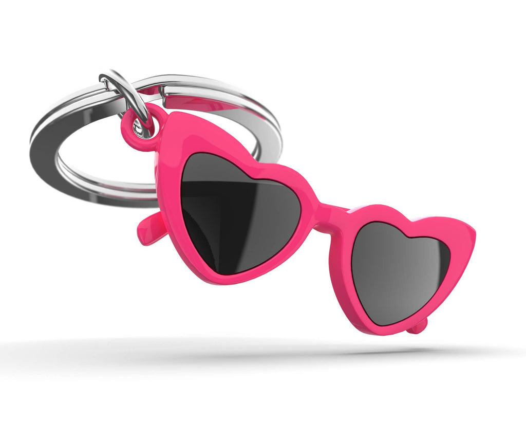 Schlüsselanhänger Herzbrille