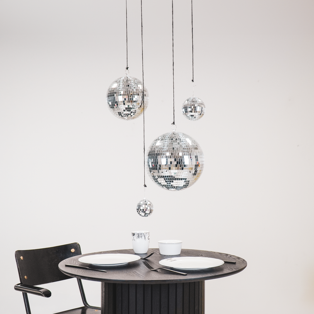 Boule de Noël Disco Argent - 10cm