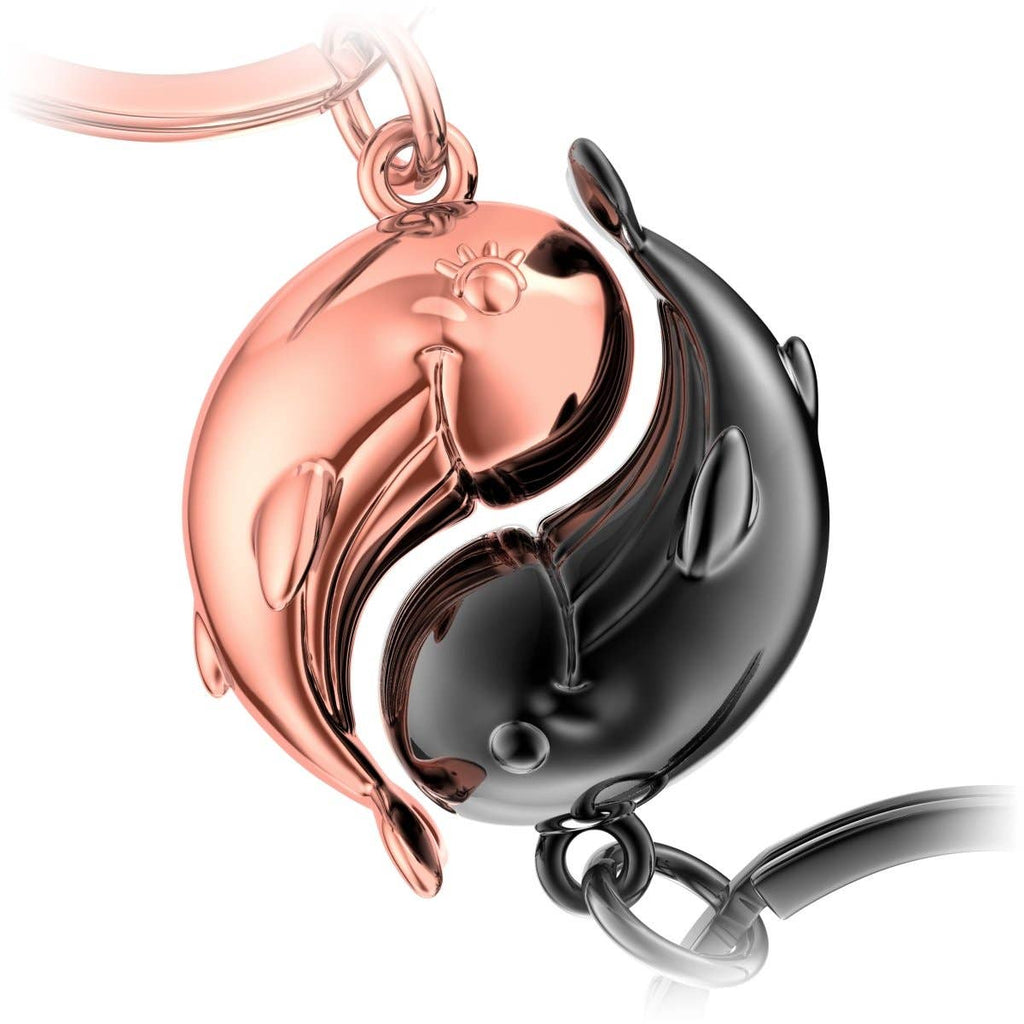 Oggetto regalo di design – porte cles baleine moby fabach FABACH_Wale_Moby_schwarzsilber 