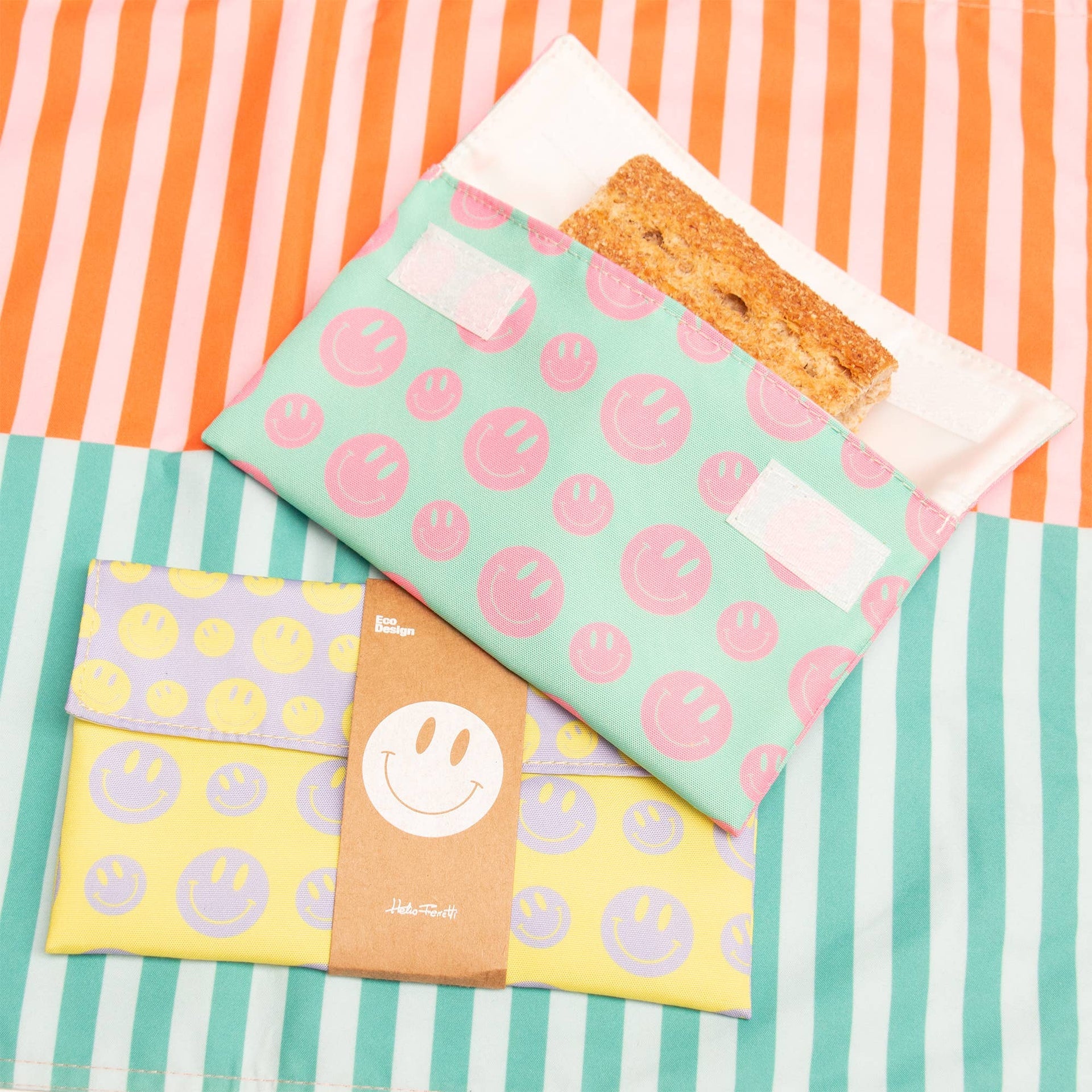 Sac à Collation Imperméable Sourire Rose Helio Ferretti Vue 1