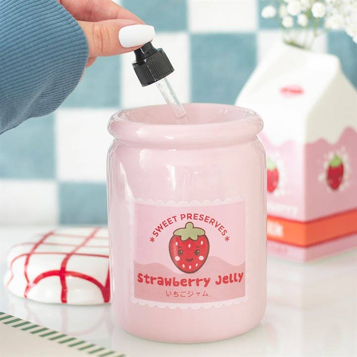 Strawberry Jam Jar Oil Burner and Wax Warmer