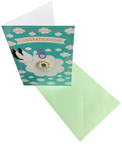 Birth card with decision document for parents