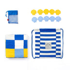 Serviette de plage et jeu Tic Tac Toe