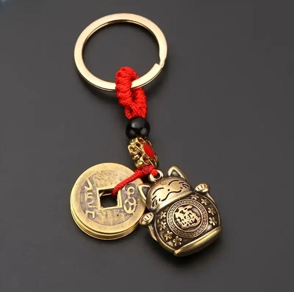 porte cles chat chanceux vintage lcc 46932235397