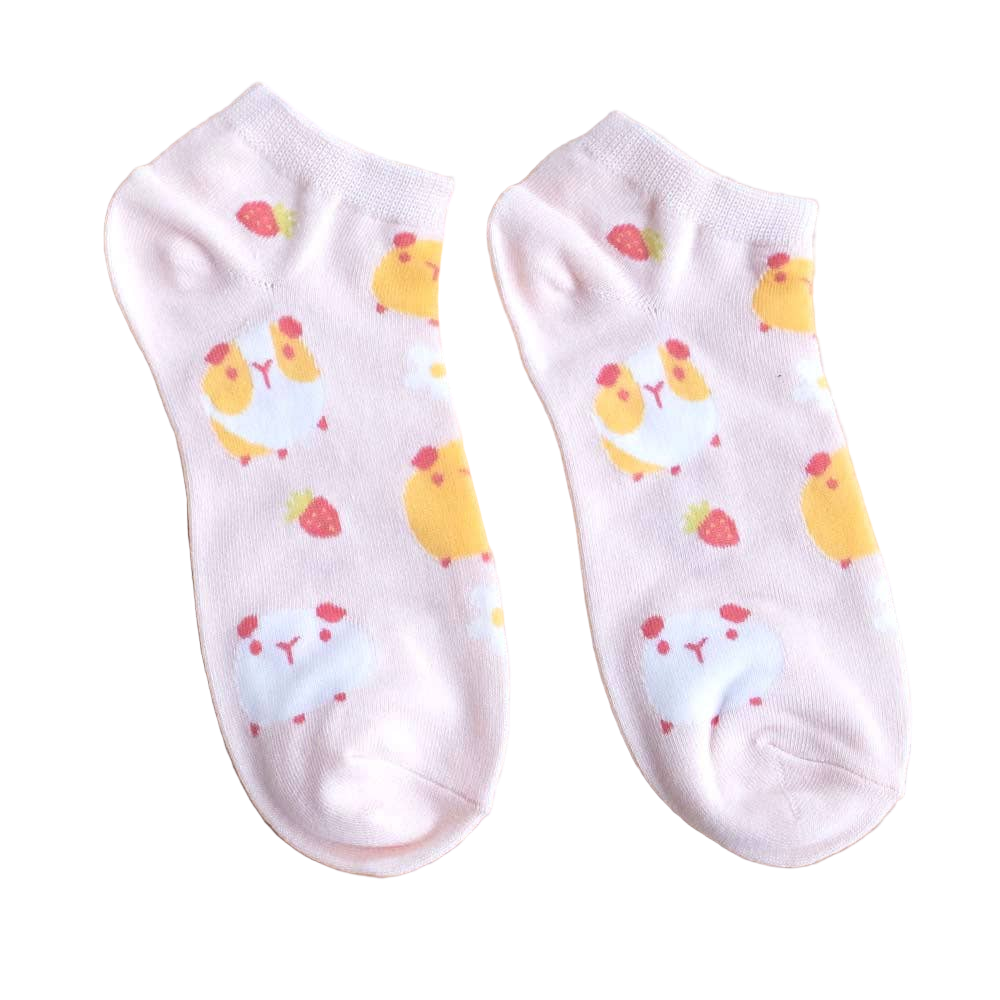 Chaussettes Cochons d’Inde aux fraises | Design e regali originali