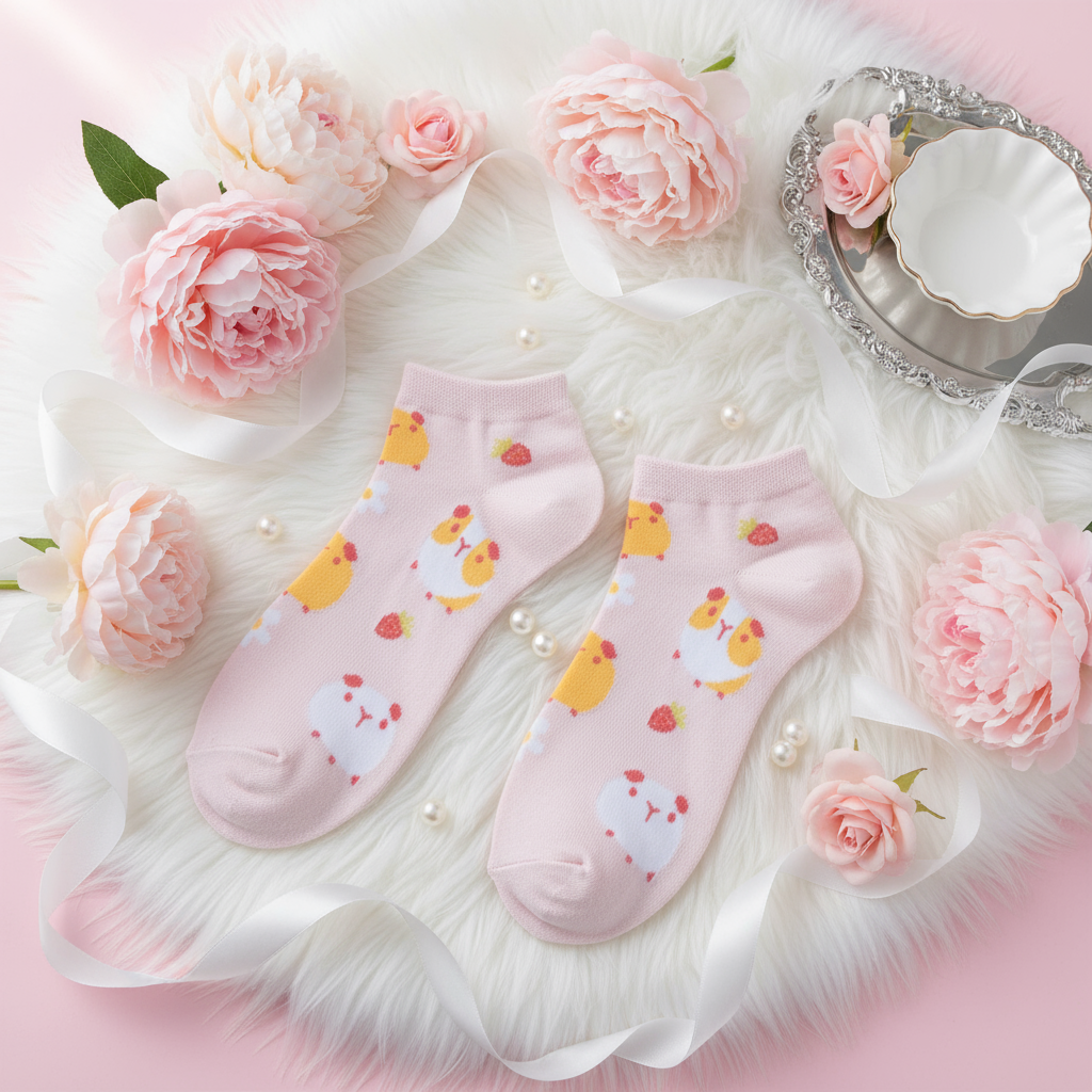 Chaussettes Cochons d’Inde aux fraises | Design e regali originali