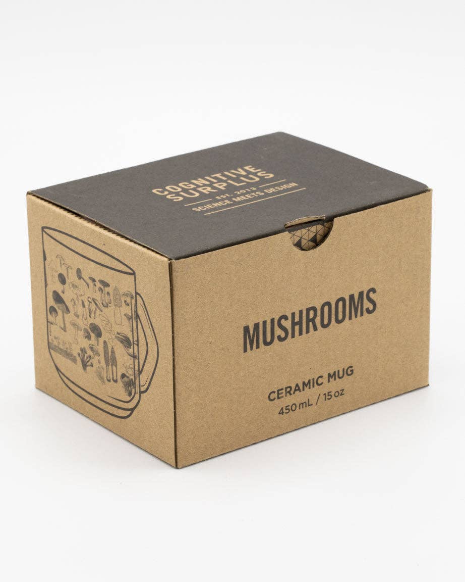 Oggetto regalo di design – Mug Champignons – produit scientifique Cognitive Surplus EU, vue 3