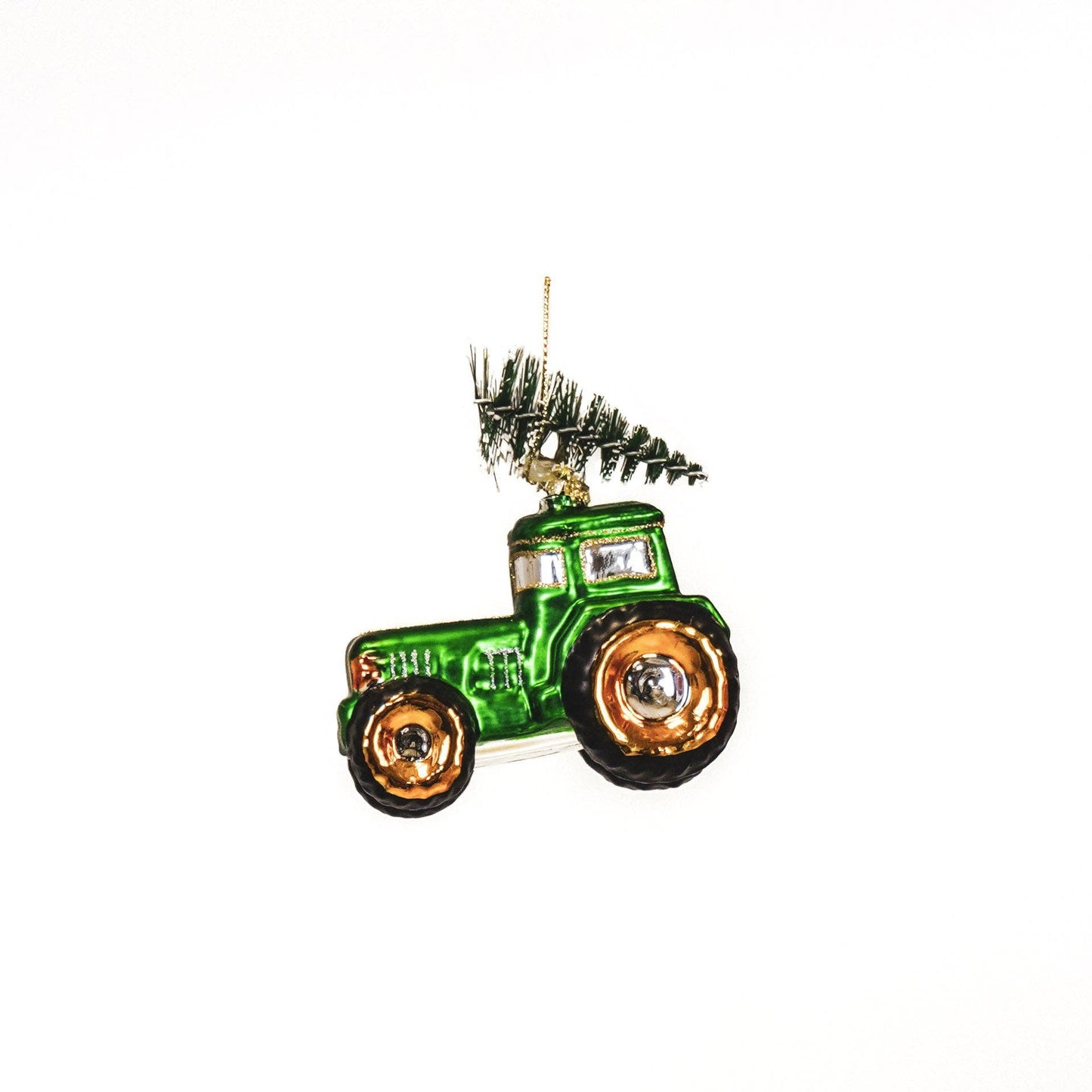 Boule de Noël Tracteur Vert