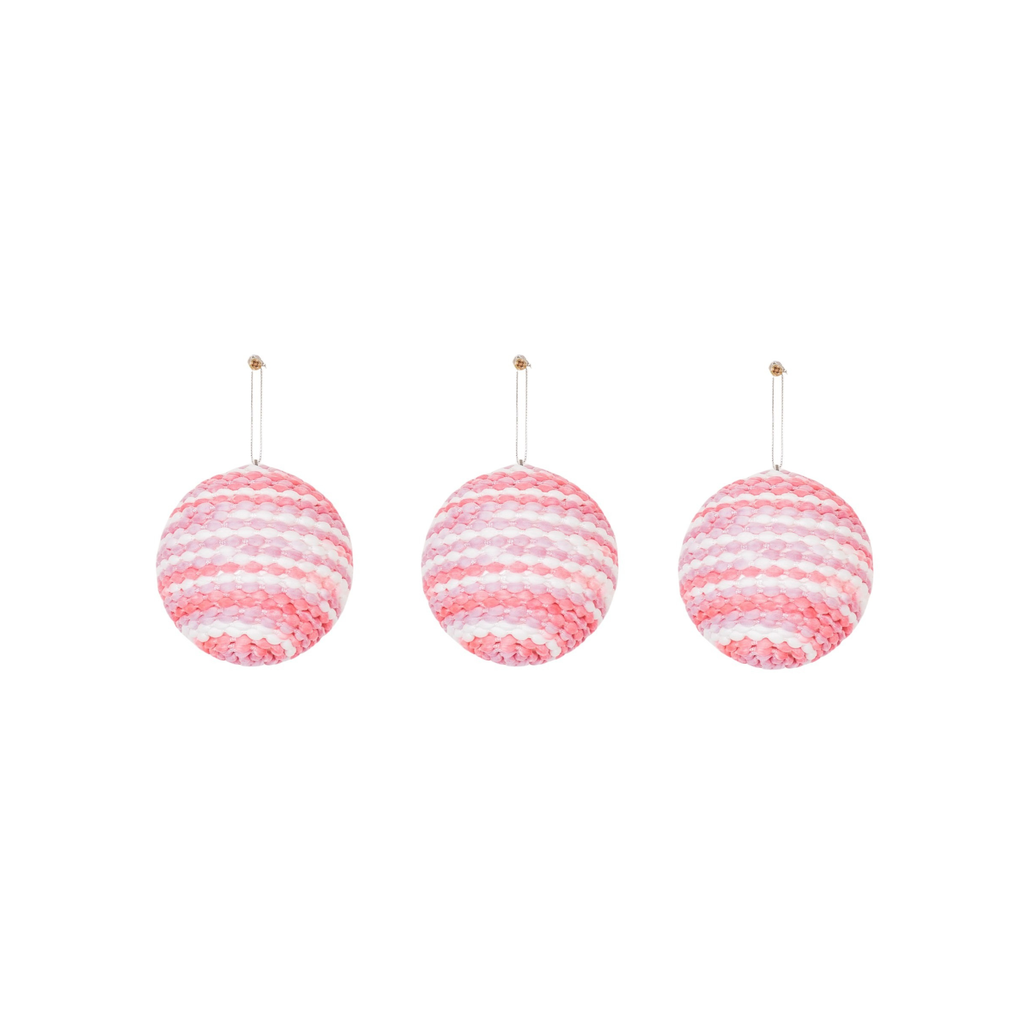 Cintres de Noël, boules de Noël, mousse, rose fluo, S3, 8 cm | Design e regali originali
