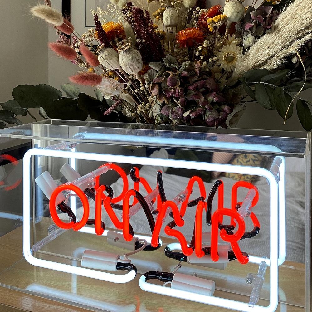 'On Air' Glass Neon Sign