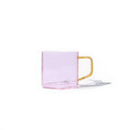 Mug en Verre Géométrique Rose Helio Ferretti Vue 3