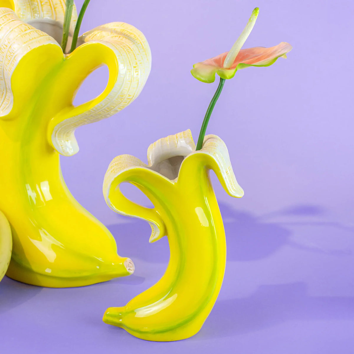 Vaso romantico di banane