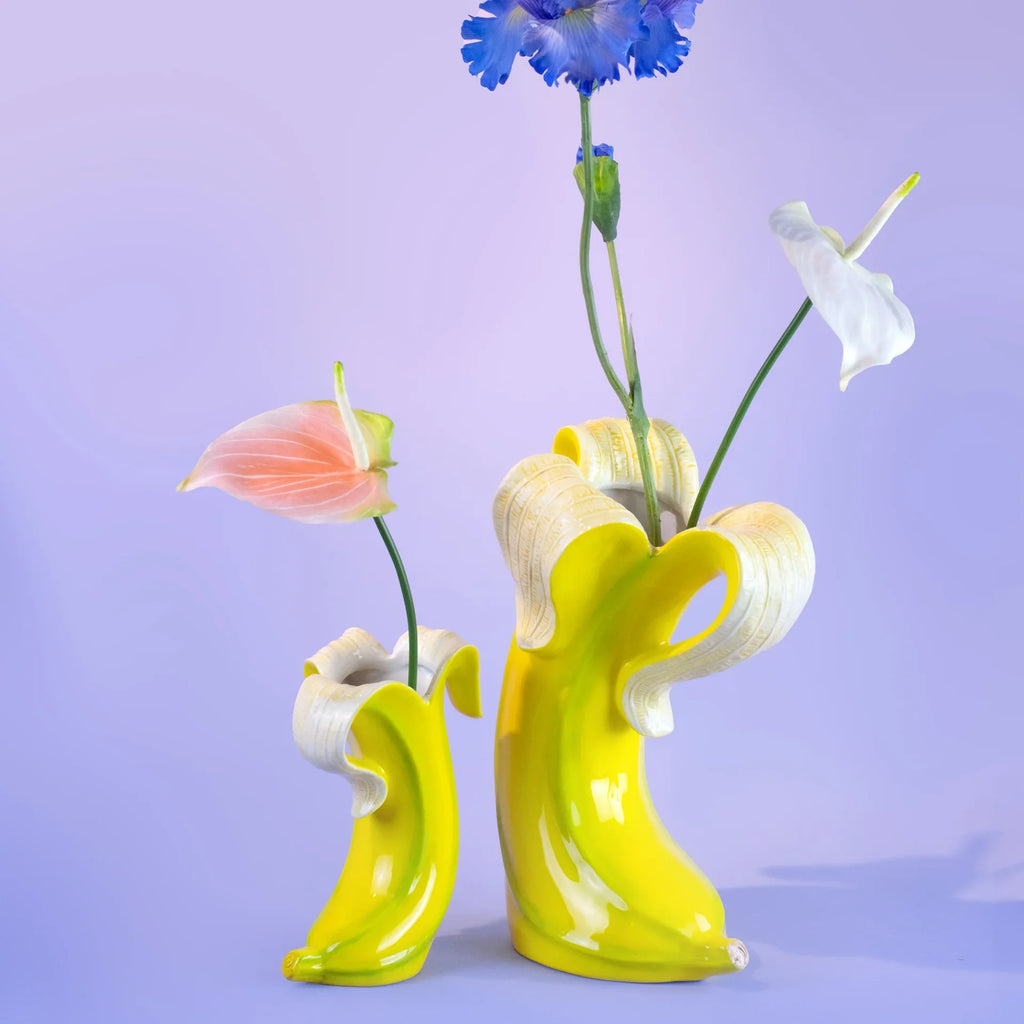 Vaso romantico di banane