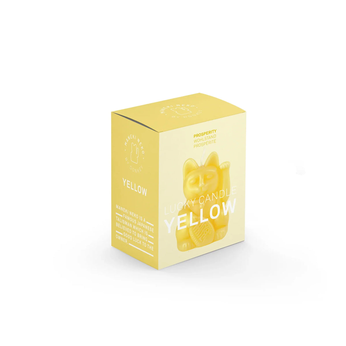 bougie chat chanceux jaune donkey