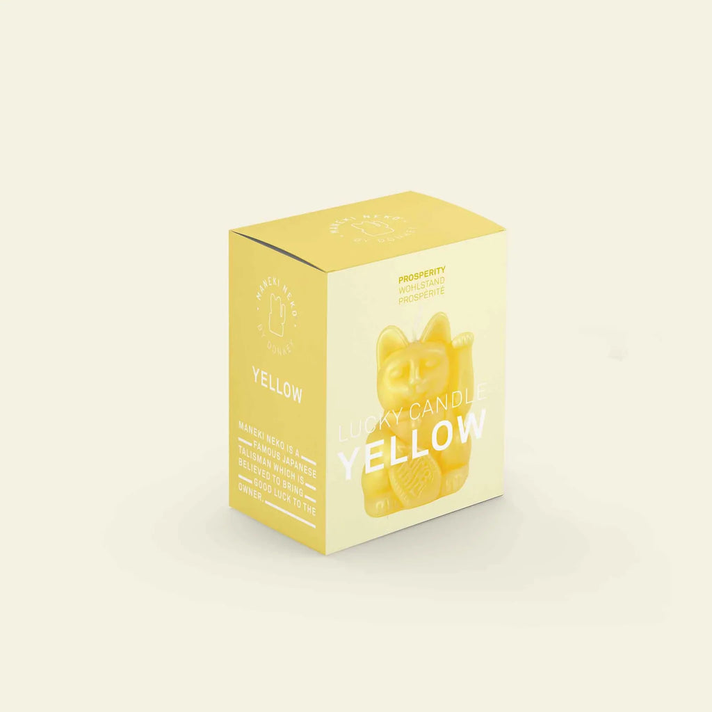 Bougie Chat Chanceux Jaune | Designproducten en originele cadeaus