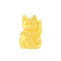 Design-lahja – bougie chat chanceux jaune donkey