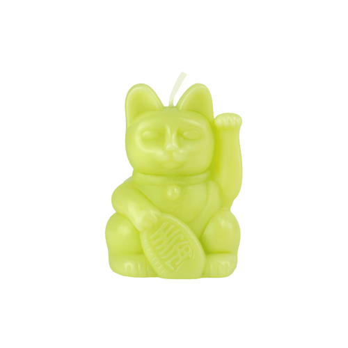 Designcadeau – bougie chat chanceux vert clair donkey
