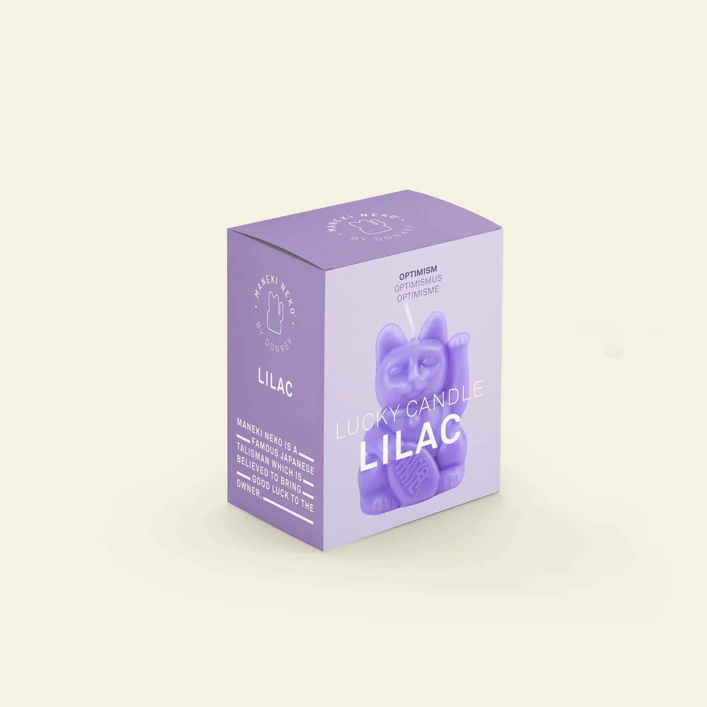 Bougie Chat Chanceux Lilas | Designproducten en originele cadeaus
