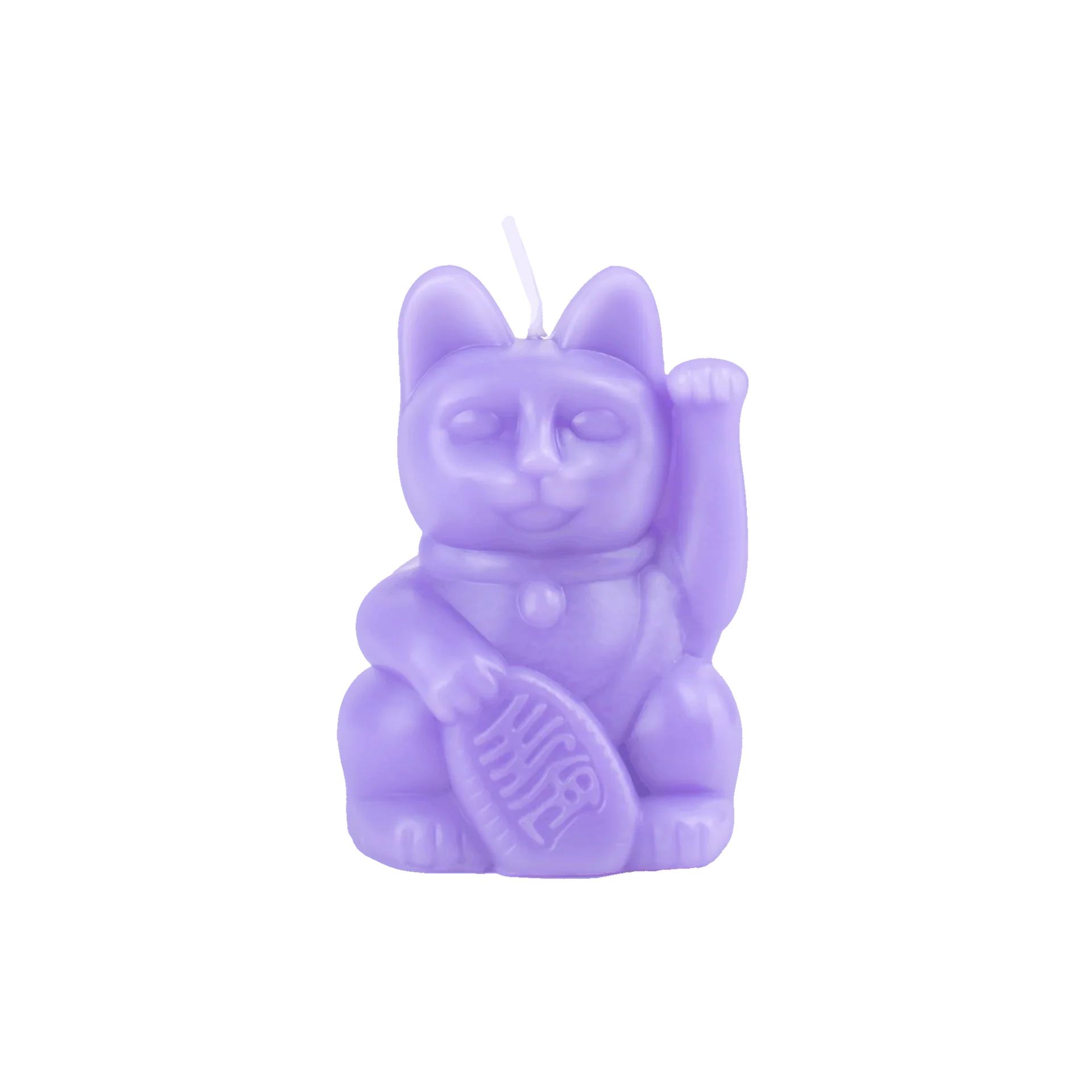 Oggetto regalo di design – bougie chat chanceux lilas donkey