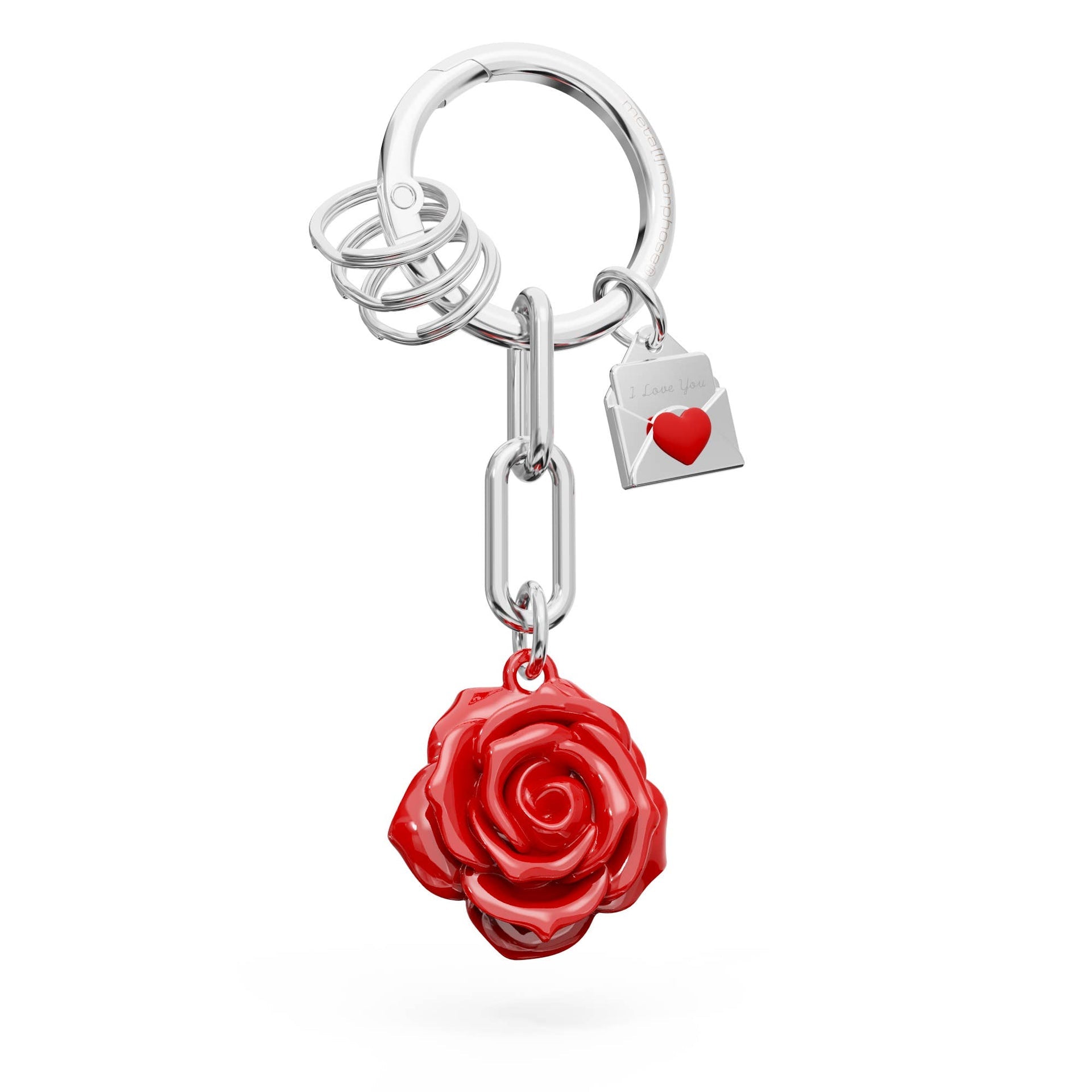Porte-clés charms Rose