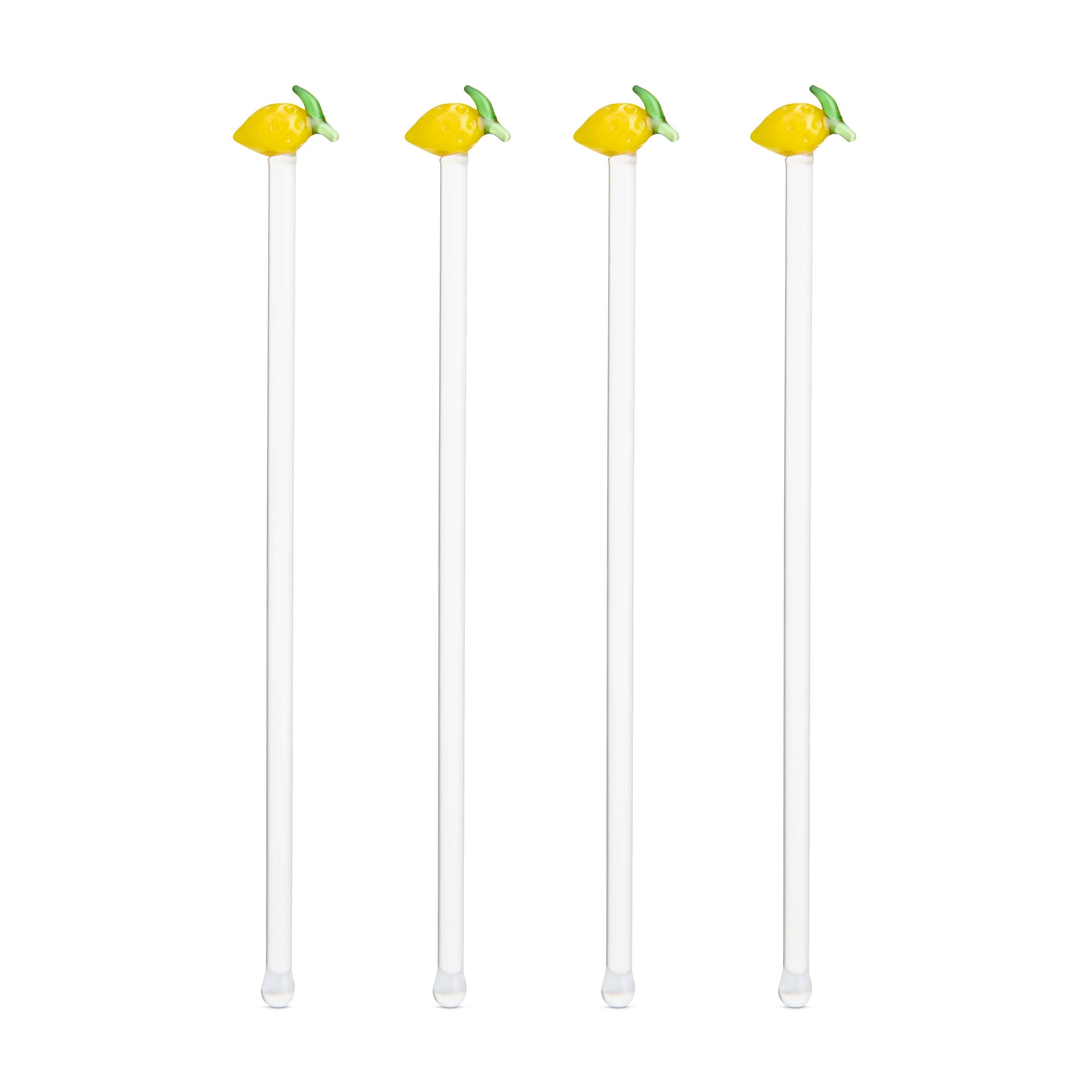 Agitateurs à cocktail en verre Citron | Designproducten en originele cadeaus