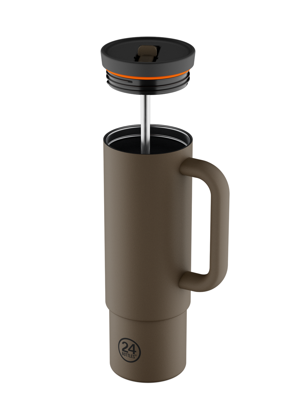 Strohhalmbecher | Mokka - 800 ml