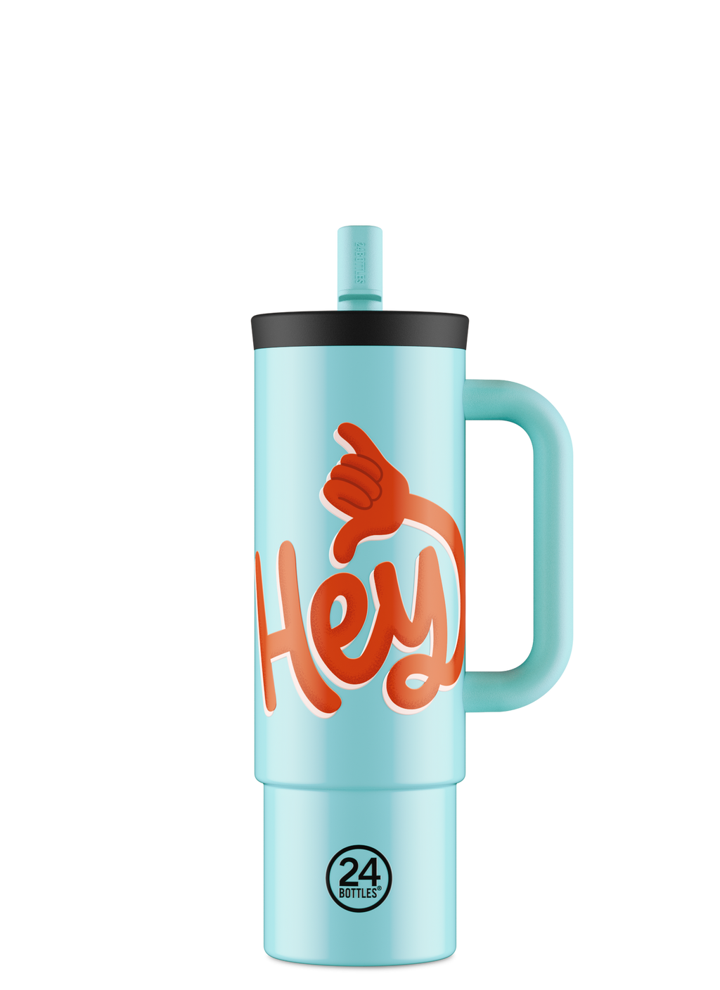 Strohhalmbecher | Hey! Blau - 800 ml