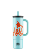 Strohhalmbecher | Hey! Blau - 800 ml